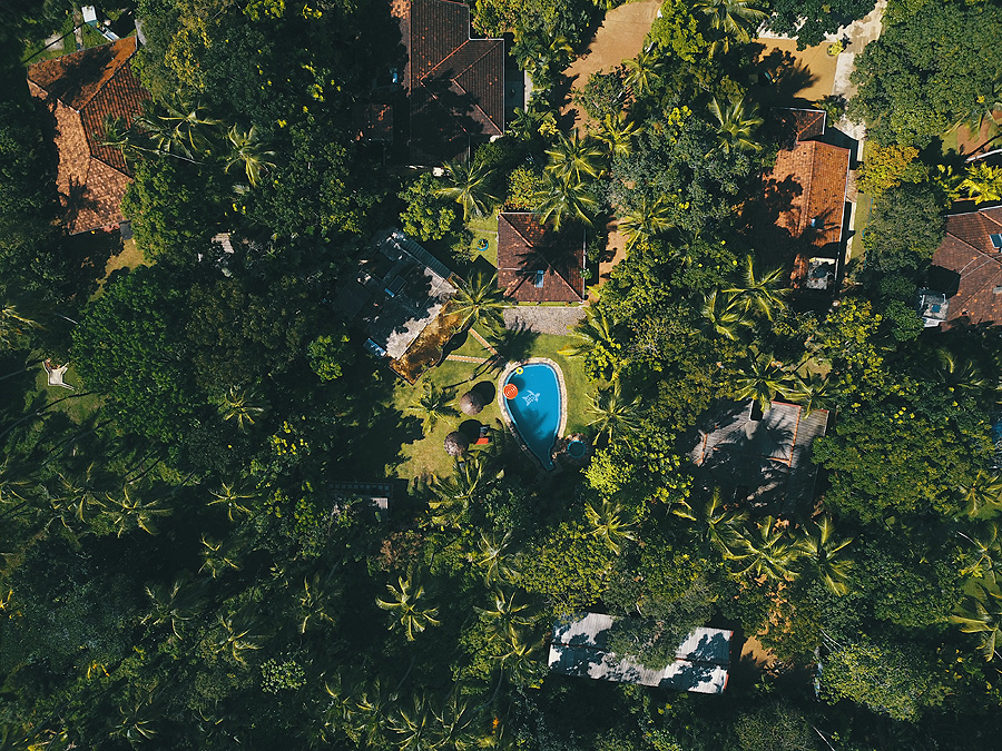 Das Areal der Traumvilla aus der Luft Das Areal der Traumvilla aus der Luft