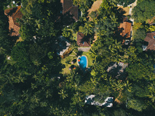 Das Areal der Traumvilla aus der Luft Das Areal der Traumvilla aus der Luft